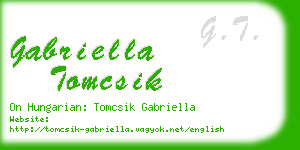 gabriella tomcsik business card